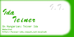 ida teiner business card